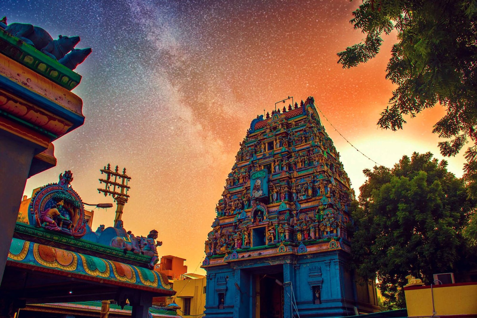 Temple architecture near Tiruvendipuram